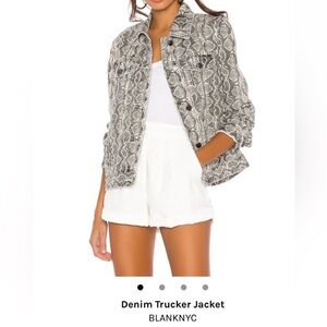 Blank NYC Snake Print Denim Jacket